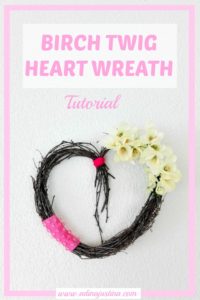An easy tutorial how to make a birch twig heart wreath for Mother´s Day